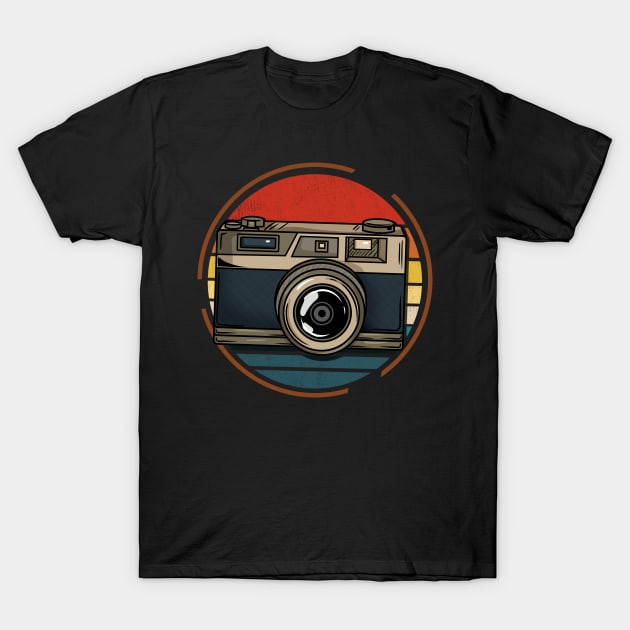 Camera, Photographer, Retro T-Shirt by KAWAIITEE